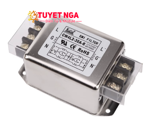 KEILS CW4L2-30A-R Bộ Lọc Nguồn Pha Đơn 115/250V 30A