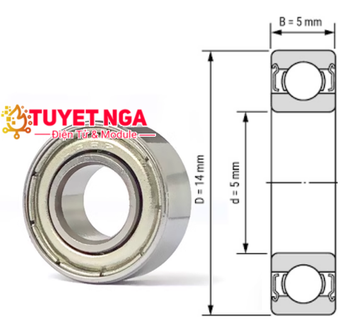 Bạc Đạn Vòng Bi 605ZZ