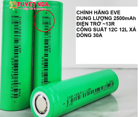 EVE Pin 18650 2500mAh 12C