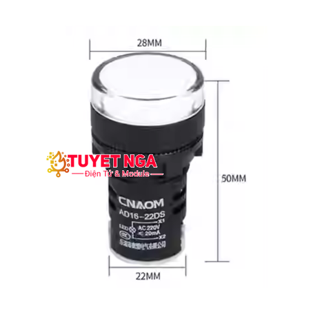 AD16-22DS Đèn Báo Trắng 22mm 24V