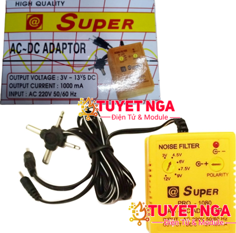 Nguồn Đa Năng Adapter 1A (nhiều đầu jack)