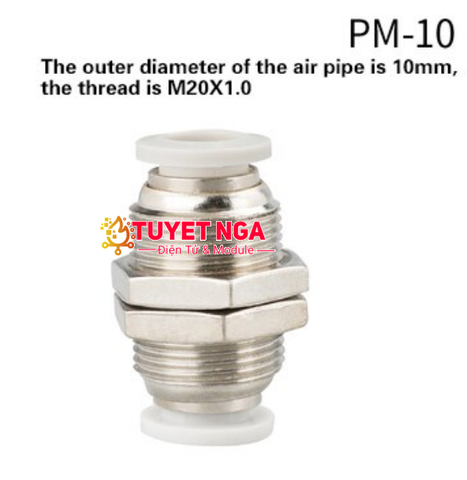 PM-10 Đầu Nối Thẳng Khí Nén 10mm
