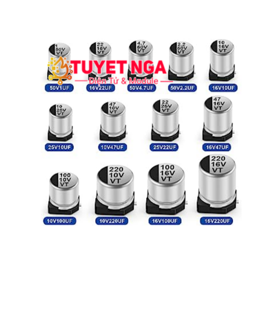 Tụ Nhôm 100uF 50V SMD Aluminum