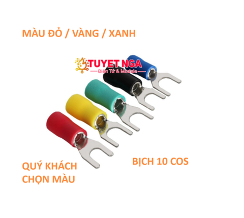 SV2-5 Đầu Cos Chỉa Chữ Y2-5 Phủ Nhựa (túi 10pcs)