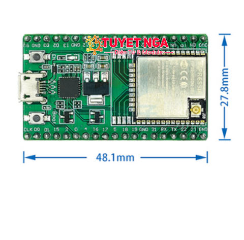 Kit RF Thu Phát Wifi Ble ESP32 Wroom-32U DevKitC