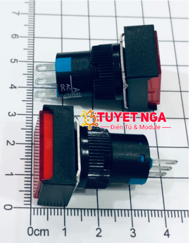 LA16-11 Nút Nhấn Nhả 16mm Đỏ (nhật)