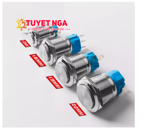 Nút Nhấn Giữ Lồi Kim Loại 12mm