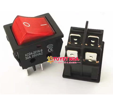 KCD4 Công Tắc ON-OFF 30A 4 Chân KCD4-201N-B