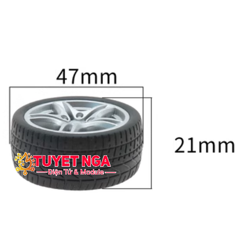 483A Bánh Xe Cao Su Trục 3mm