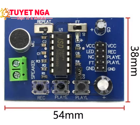 ISD1820 Mạch Ghi Phát Âm Thanh (phiên bản mới)