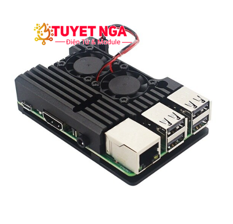 Hộp Nhôm Raspberry Pi 3 Kèm 2 Quạt