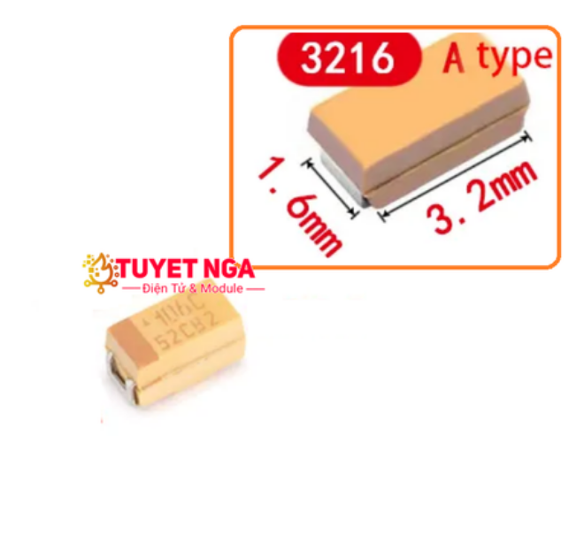 Tụ Tantalum 107C 100uF 6.3V 1206 – ĐIỆN TỬ TUYẾT NGA