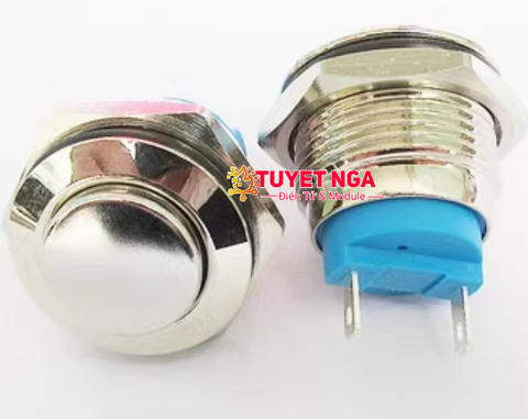 Nút Nhấn Nhả Lồi Kim Loại 16mm