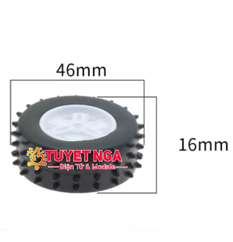 472A Bánh Xe Cao Su Trục 2.5mm