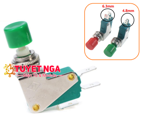 DS-438 Hành Trình Nút Nhấn 6.3mm