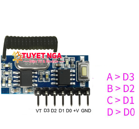 RX480E Mạch Thu Sóng RF 315MHz Học Lệnh