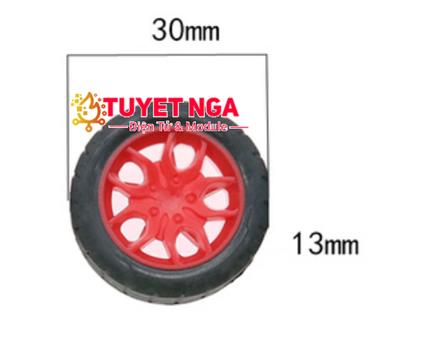 302A Bánh Xe Cao Su Trục 3mm