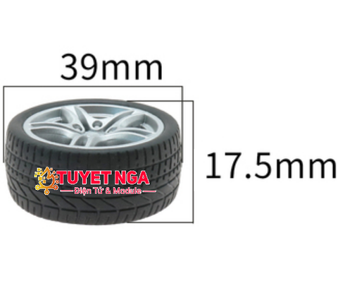 383A Bánh Xe Cao Su Trục 3mm