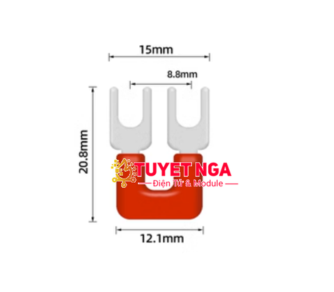 TB-1502 Dải 2 Cực 15A Nối Domino Màu Đỏ
