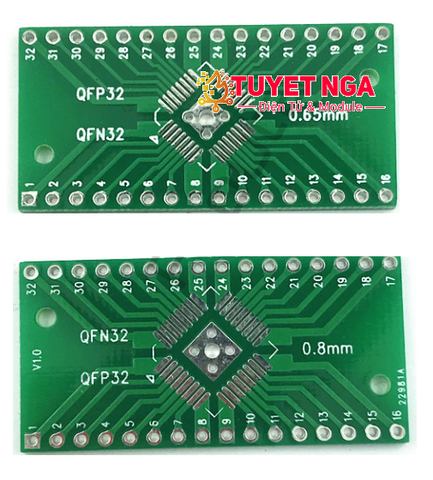 QFN32/QFN40 Mạch Chuyển Đổi SMD Sang DIP 0.8mm / 0.65mm