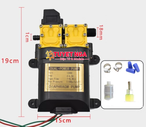 Bộ Bơm Đôi Công Suất 12V 9L/phút