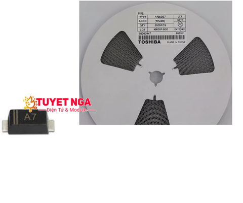 1N4007 Diode Chỉnh Lưu 4007 SMD A7 SOD-123 1A 1000V