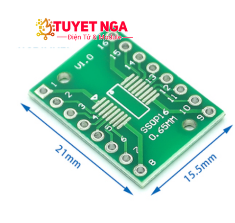 SSOP16 Mạch Chuyển Đổi SMD Sang DIP 16 Pin 0.65mm V1