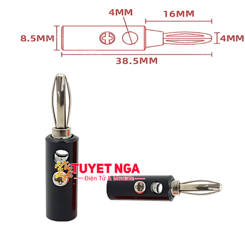 Jack Bắp Chuối Đực 4mm Màu Đen