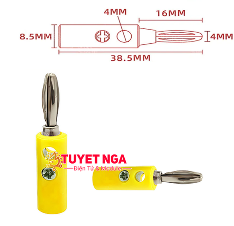 Jack Bắp Chuối Đực 4mm Màu Vàng