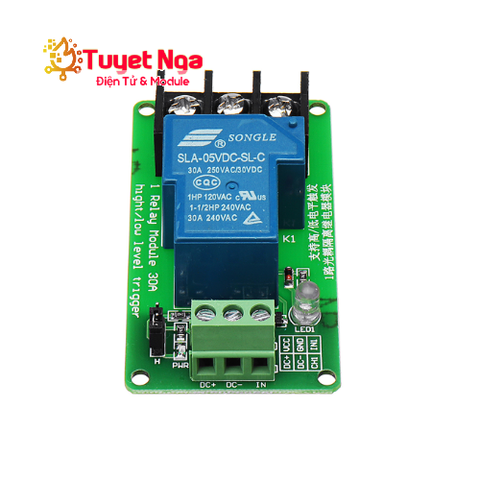 Module 1 Relay Kích Mức Cao Thấp 5V 30A