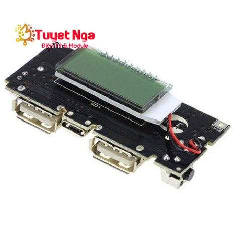 Mạch Sạc Pin Dự Phòng 2 Cổng LCD