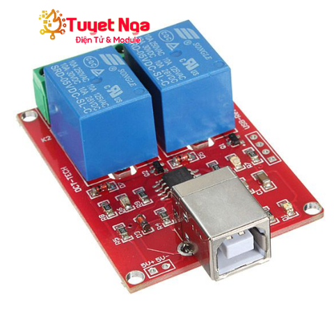 Module 2 Relay 5V Điều Khiển Qua Cổng USB