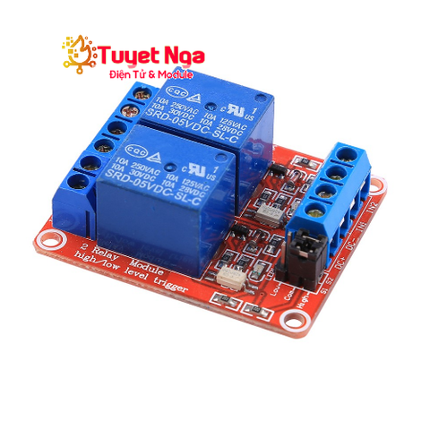 Module 2 Relay Kích Mức Cao Thấp 5V