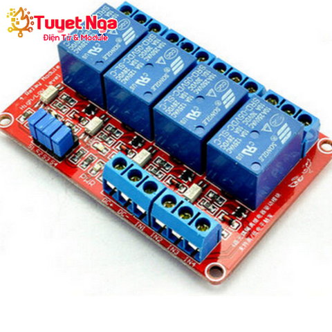 Module 4 Relay Kích Mức Cao Thấp 12V