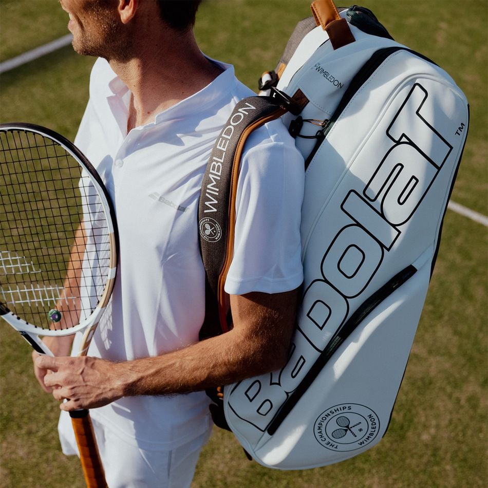 Túi Tennis 3 ngăn lớn Babolat PURE X12 WIMBLEDON White/Grey (751217-255)