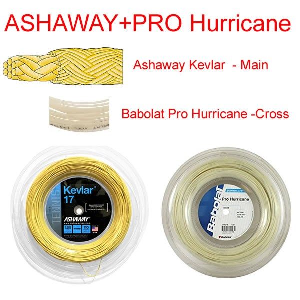 Dây phối ASHAWAY Kevlar + Babolat Pro Hurricane (Ashpoly3)