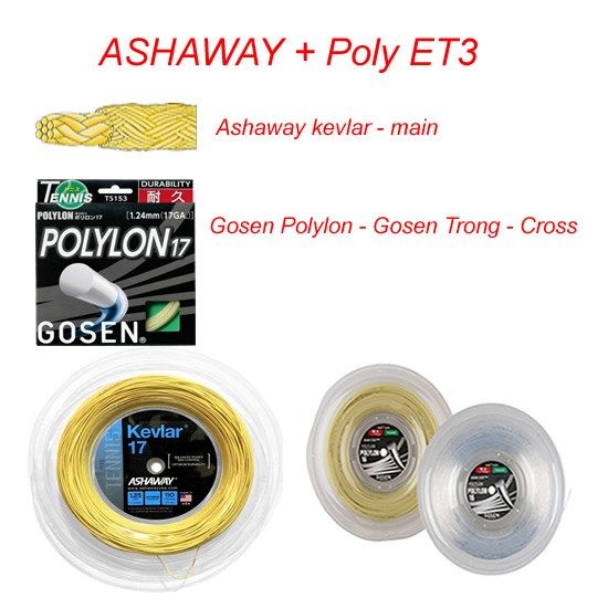 Dây phối ASHAWAY Kevlar +Gosen Trong (Ashpoly4)