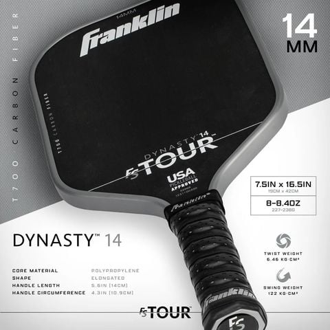 Vợt Pickleball FRANKLIN Dynasty FS TOUR 14mm (52968)