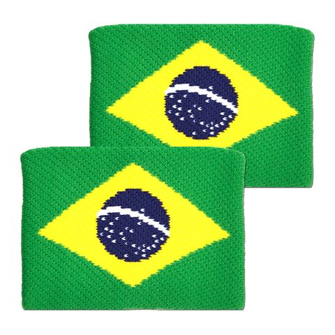 Cặp Băng mồ hôi tay-BRAZIL Flag Wristbands (FBW-BR)