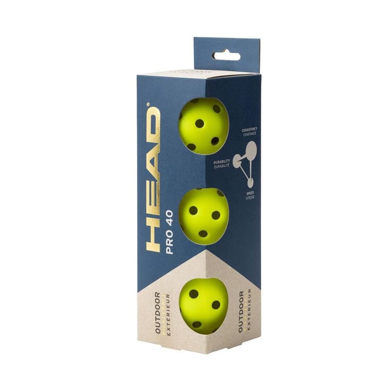 Banh pickleball hộp 3 -  HEAD Pro 40 Outdoor (557025)
