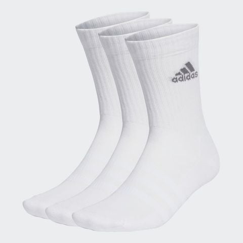 Vớ Tennis/Pickleball- Padel Adidas Cushioned Crew White (IA3949)