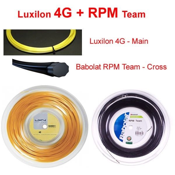 Dây phối Luxilon 4G + Babolat RPM Team (Polybrid1)