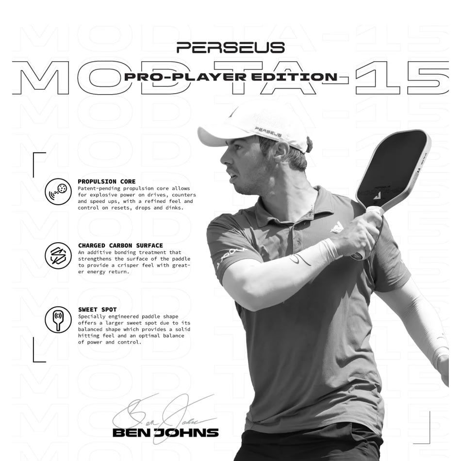 Vợt Pickleball JOOLA PERSEUS 16MM MOD TA-15 PRO PLAYER EDITION (17163-G)