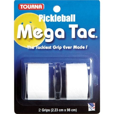 Quấn cán vợt Pickleball TOURNA Made in USA - Pickleball MEGA TAC X2 White (P-MT-W)
