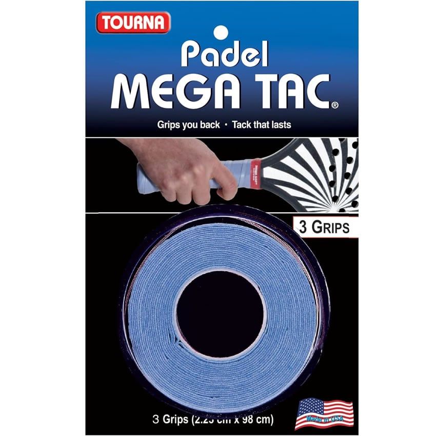 Quấn cán vợt PADEL TOURNA Made in Usa - PADEL MEGA TAC Cuộn X3 Xanh (PAD-MT-B)