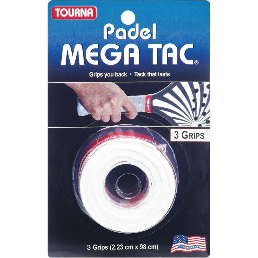 Quấn cán vợt PADEL TOURNA Made in Usa - PADEL MEGA TAC Cuộn X3 trắng (PAD-MT-W)