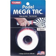Quấn cán vợt PADEL TOURNA Made in Usa - PADEL MEGA TAC Cuộn X3 trắng (PAD-MT-W)