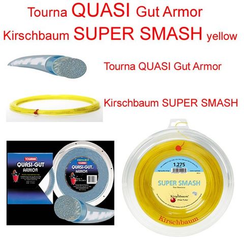 Dây phối Tourna QUASI GUT ARMOR + Kirschbaum SUPER SMASH (Hybird1)