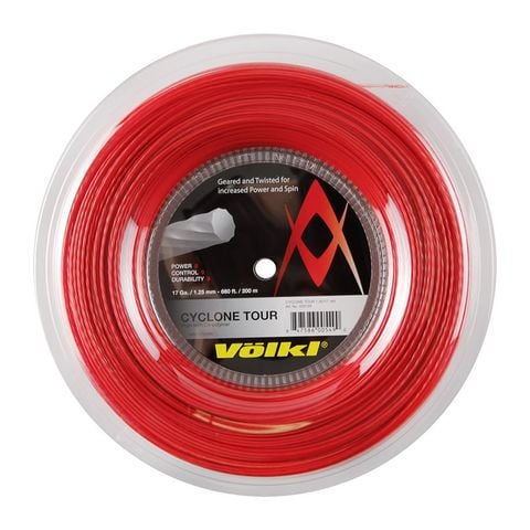 Dây căng vợt Volkl CYCLONE TOUR 17/1.25 RED - 10 cạnh xoắn (V22120)