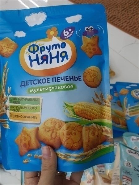 Bánh ăn dặm fructo vị ngũ cốc lúa mạch bắp (+6 tháng)